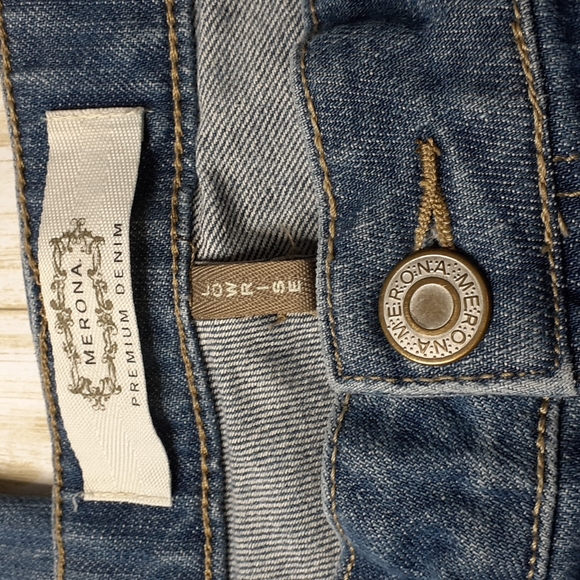 Merona Low Rise Boot Medium Vintage Wash Blue Jeans 12 Medium - Picture 6 of 16